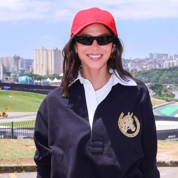 Gucci GG1634S 007 Cat Eye Sunglasses - Ivory with Black Cord/Red - Picture 3 of 11